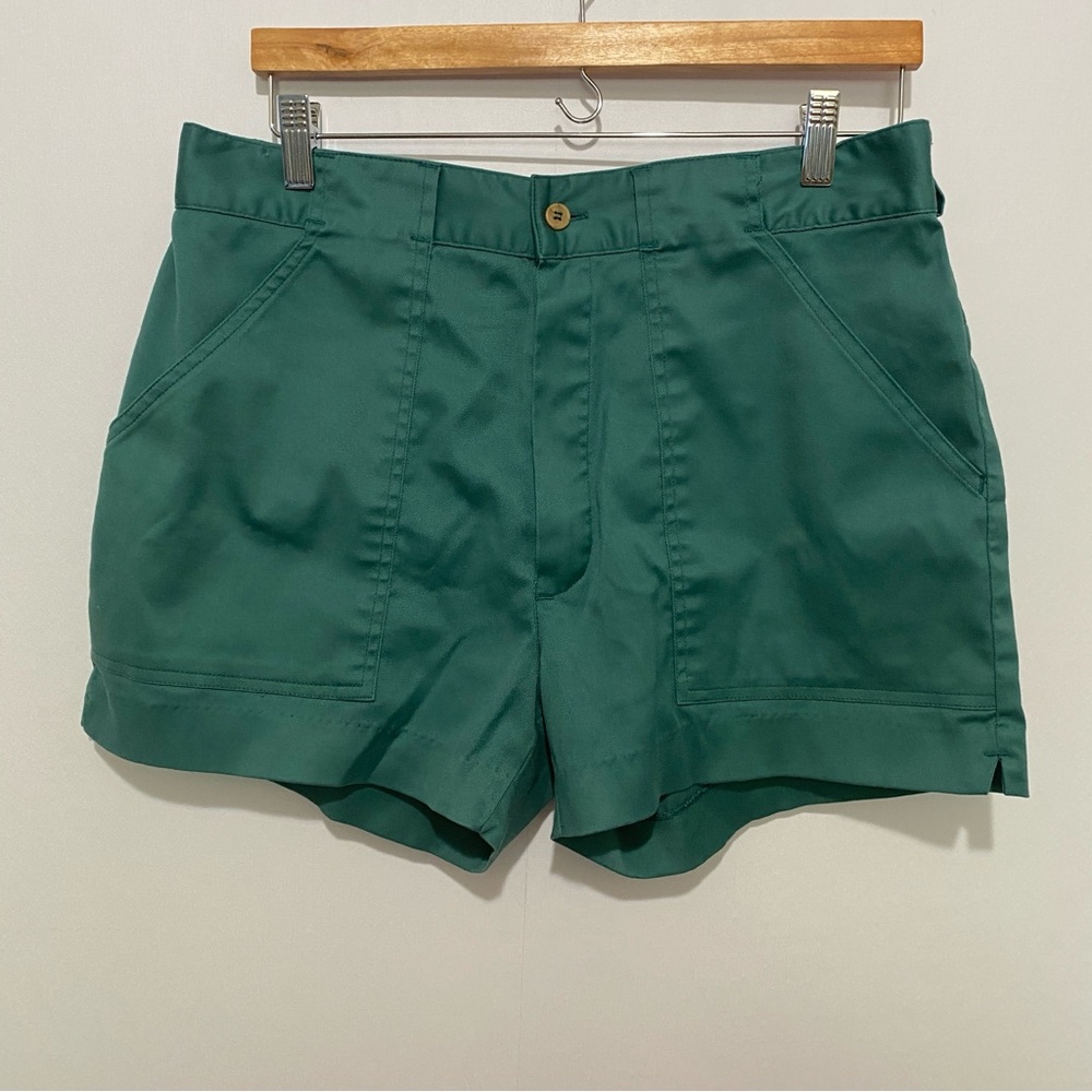 Woolrich Women's High-rise Short Size 34‎ green Pockets Casual